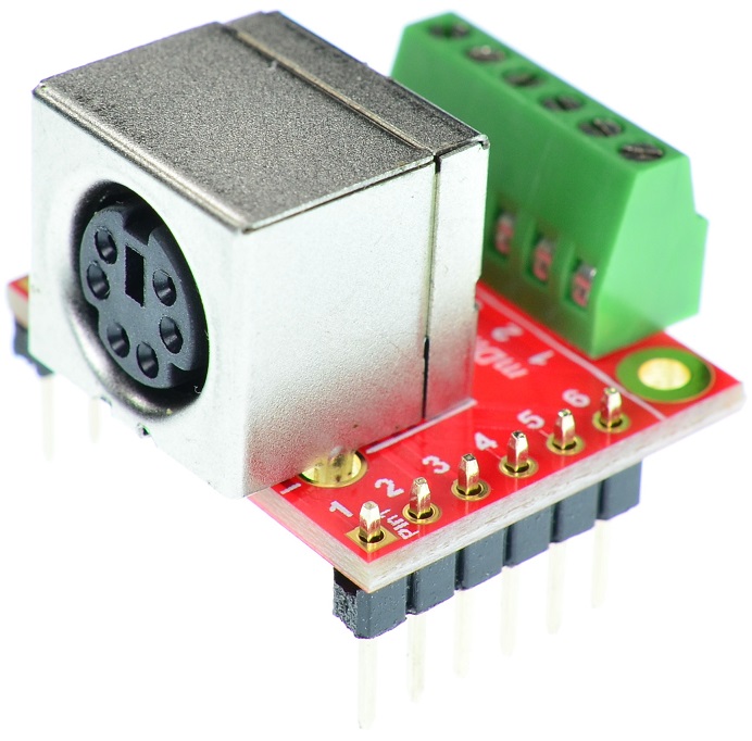 mini Din 6 PS/2 A7000 Mouse Keyboard Female connector Breakout Board